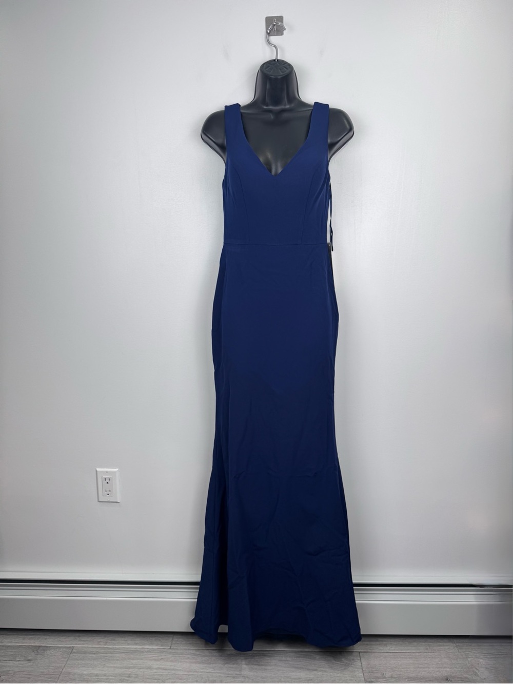 NWT Revelry Women Dakota Crepe Maxi Blue Dress Size 2